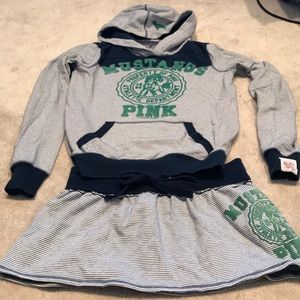 VS Pink sweatshirt and skirt